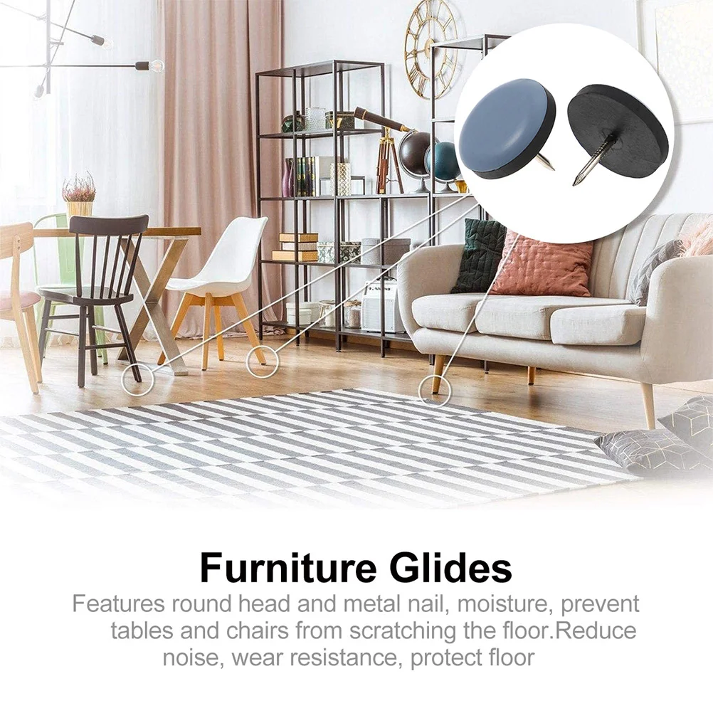 12 шт. насадки на ножки стула мебельные анкеры пол слайдер с гвоздями направляющие