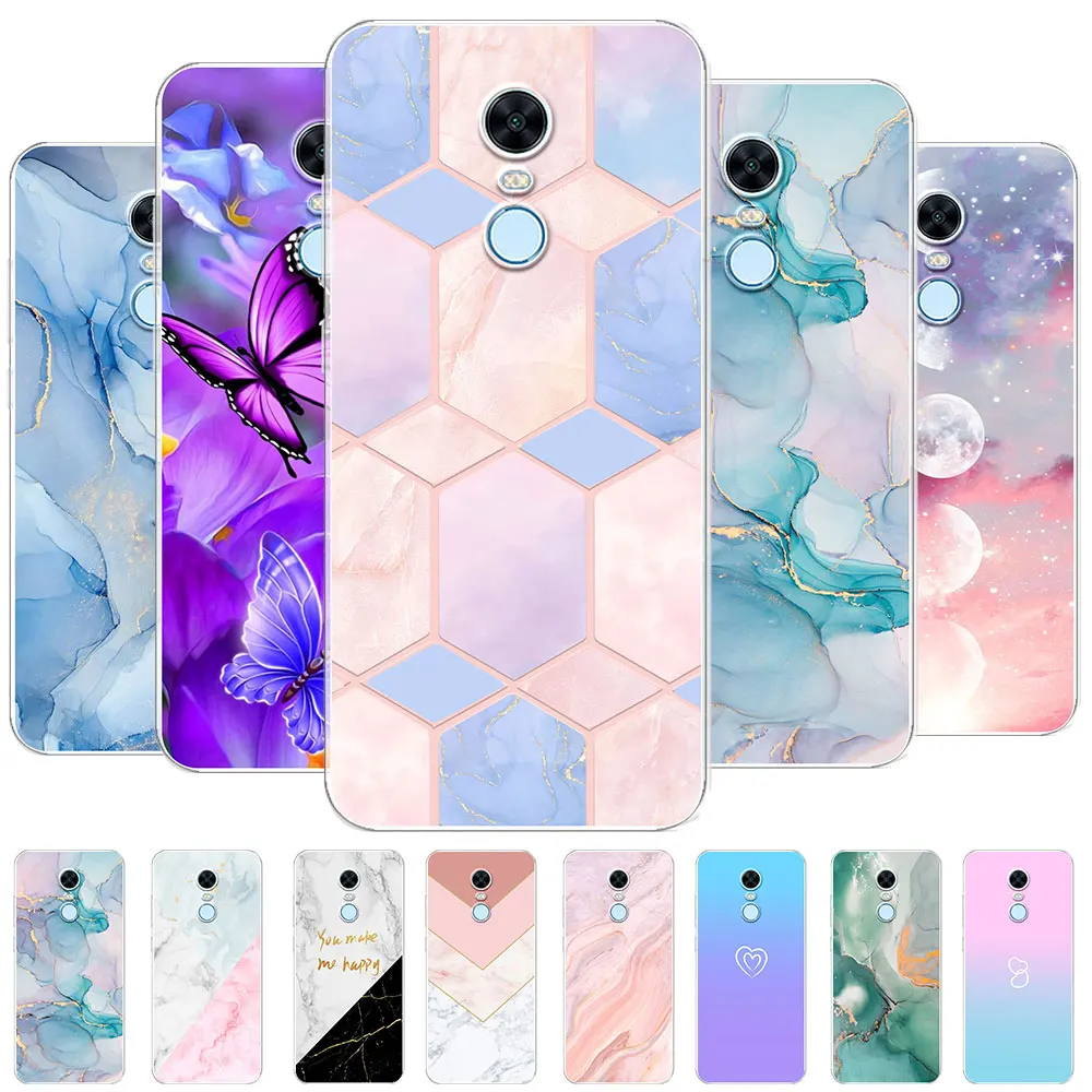 Чехол для Xiaomi Redmi 5 Модный мягкий силиконовый чехол из ТПУ телефона Plus чехлы