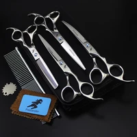 pet grooming scissors set 7 inch professional japan 440c dog shears hair cutting thinning curved scissors