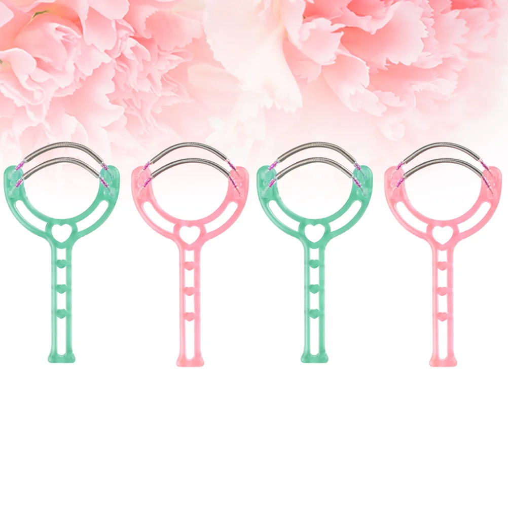 

4 Pcs Face Hair Removal Device Epilator Tool Spring Facial Makeup Tools Painless Roller