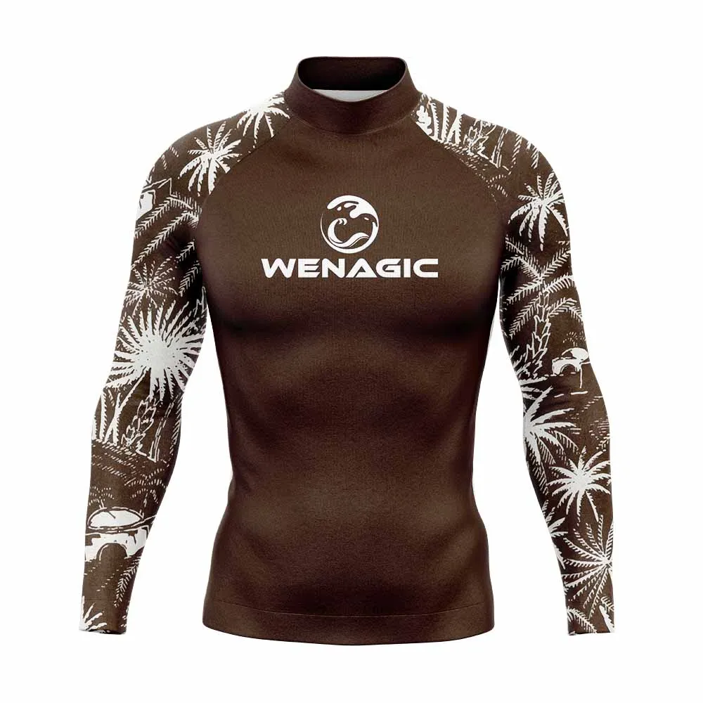 

Rash guard for Men Surfing Clothes Swimsuit Rashguard Surf Wear Uv Protection Water Sport Long Sleeve T-shirt Swimwear Suit