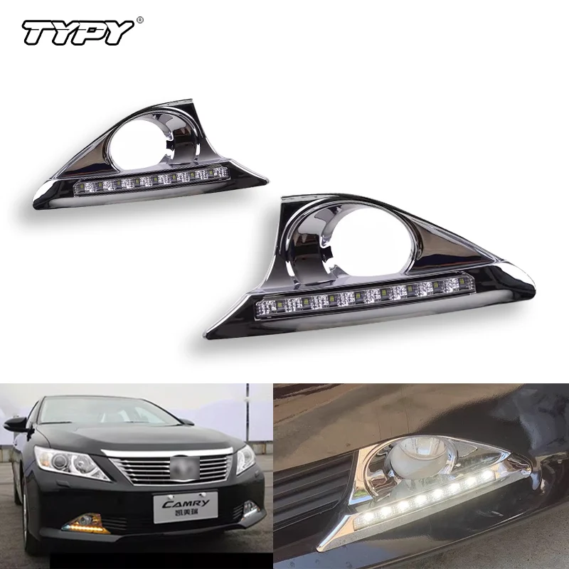 TYPY 2 шт. крышка передней противотуманной фары белый светодиодный DRL дневные