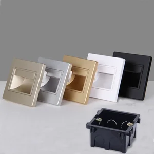 Встраиваемый светодиодный светильник для лестницы 85-265 в, настенное бра для ступенек, прохода, коридора, лампа с теплым и холодным белым, синим свесветильник для подвала