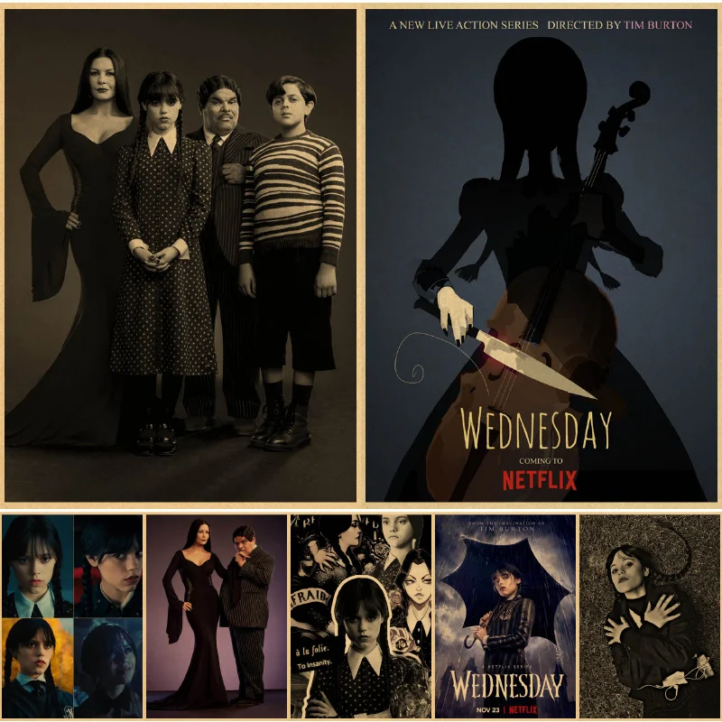 Среда addam Terror американская ТВ-игра постер из крафт-бумаги ретро-комната украшение