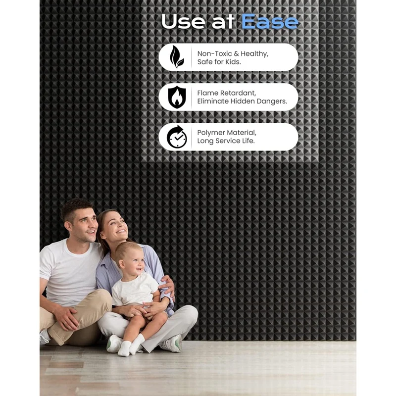 12 упаковок акустических пенопластовых панелей высокой плотности с