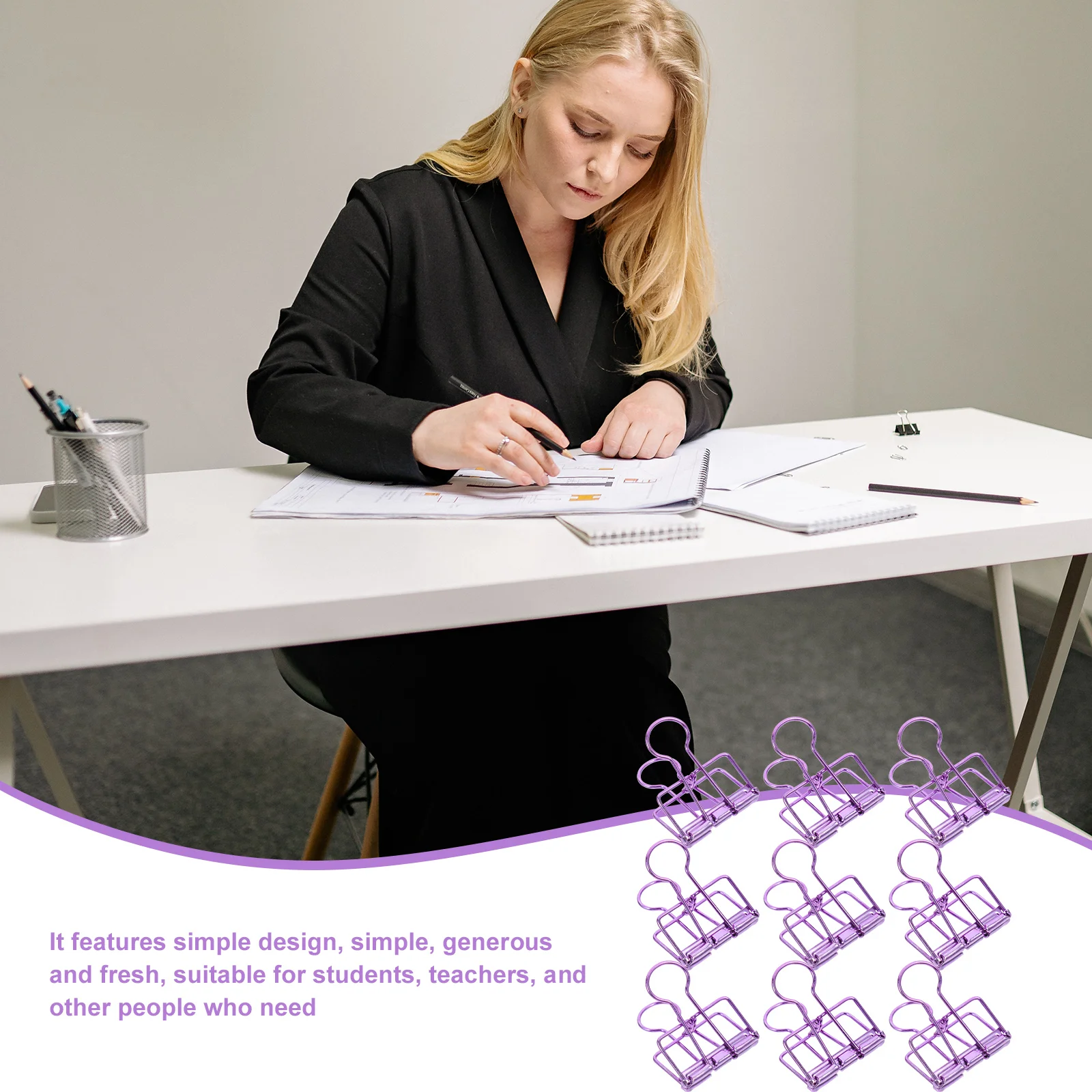 10 шт. папка Elliot скрепки для бумаг переплет бизнеса средний размер офисных