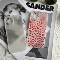 cartoon love heart phone case luxury silicone shockproof matte for iphone 7 8 plus x xs xr 11 12 13 pro max