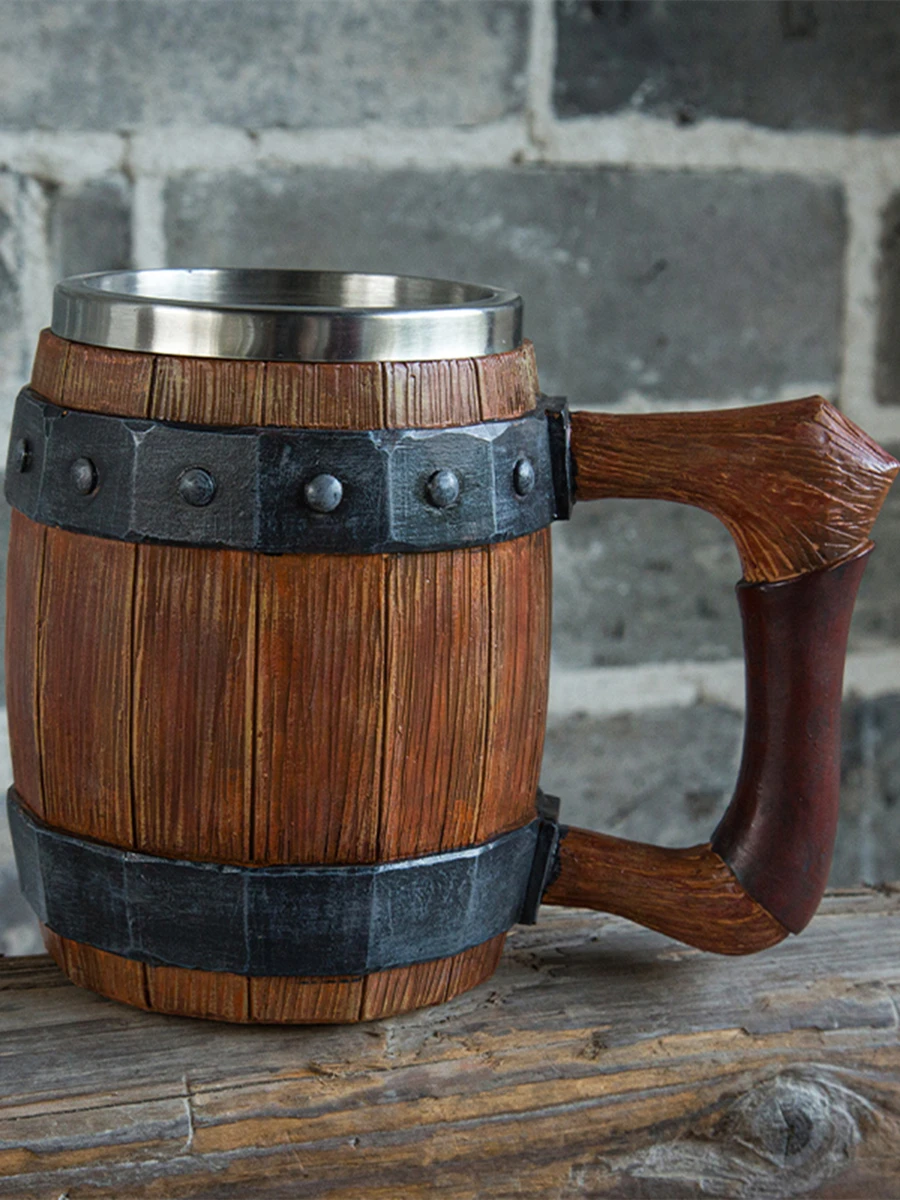 Цельные аниме-фигурки пивная кружка с имитацией дуба цельный Кубок большая чашка