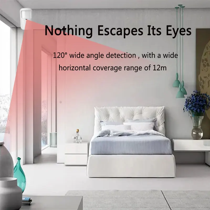 Беспроводной PIR-датчик движения с защитой от домашних животных 433 МГц 15 кг