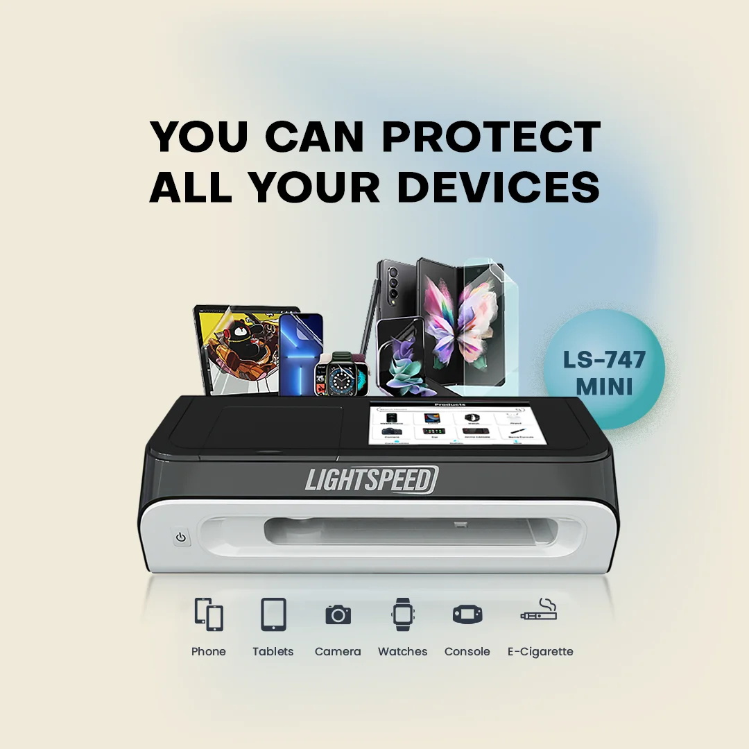 

Lightspeed LS 747 Mini Mobile Phone Hydrogel Film Curved Screen Protector Film Cutting Machine For iPhone Samsung iPad Android