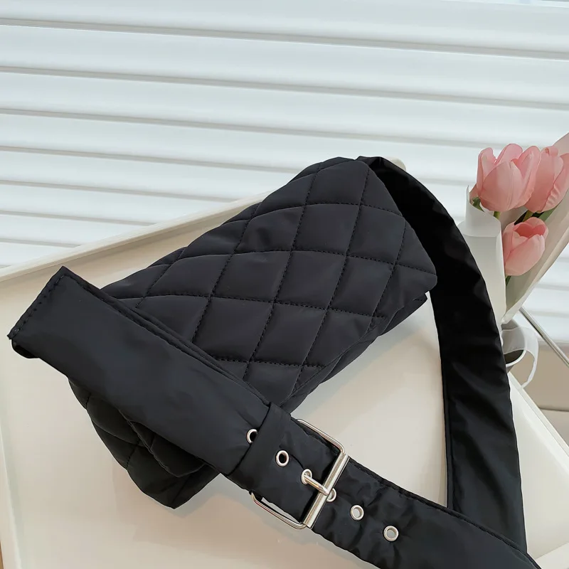 Rhombus Casual Pouch Women's Fashion Embroidery Thread Large Capacity Shoulder Bag Messenger Bag