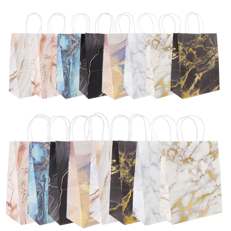 

Wedding Favor Marble Paper Treat Candy Bag Cookie Gift Packaging Bags Box Birthday Party Decoration Wedding Guest Present Bags