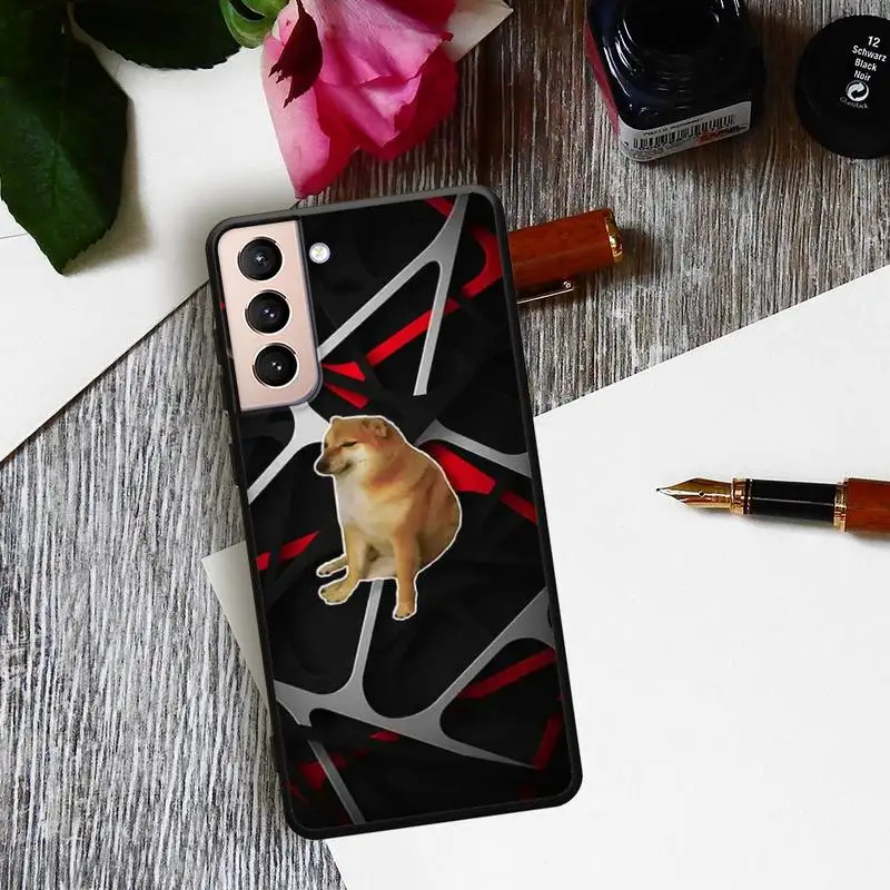 Cheems Doge чехол для телефона Samsung S22 S21 S20 pro plus S10 S9 S8 Note 20 10 9 Ультра чехол-бампер |