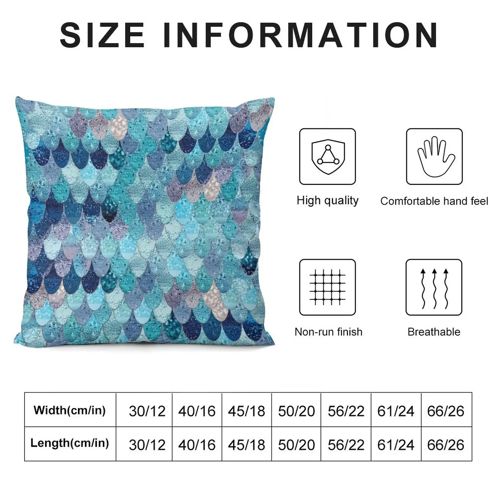 Летняя подушка MERMAID DARK TEAL от Monika Strigel на заказ роскошные диванные подушки осенняя