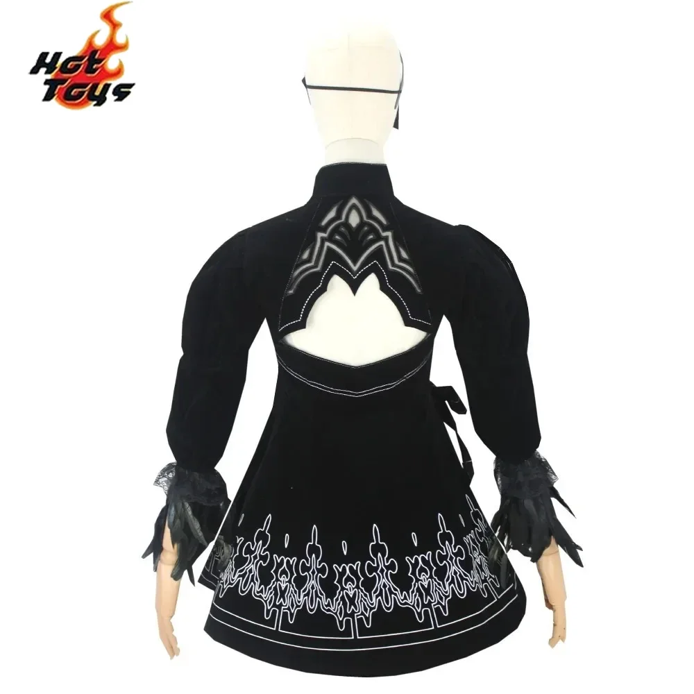 Костюм для косплея Nier Automata Yorha 2B сексуальный наряд костюм игр Женские Костюмы