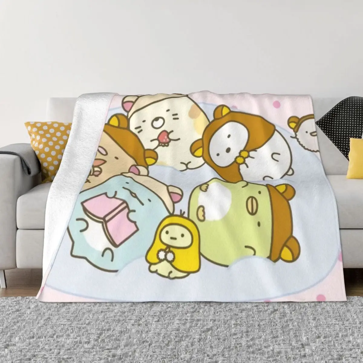 

Sumikko Gurashi Sumikkogurashi Corner of Biological Cute Kawaii Blanket Flannel Cozy Soft FLeece Bedspread