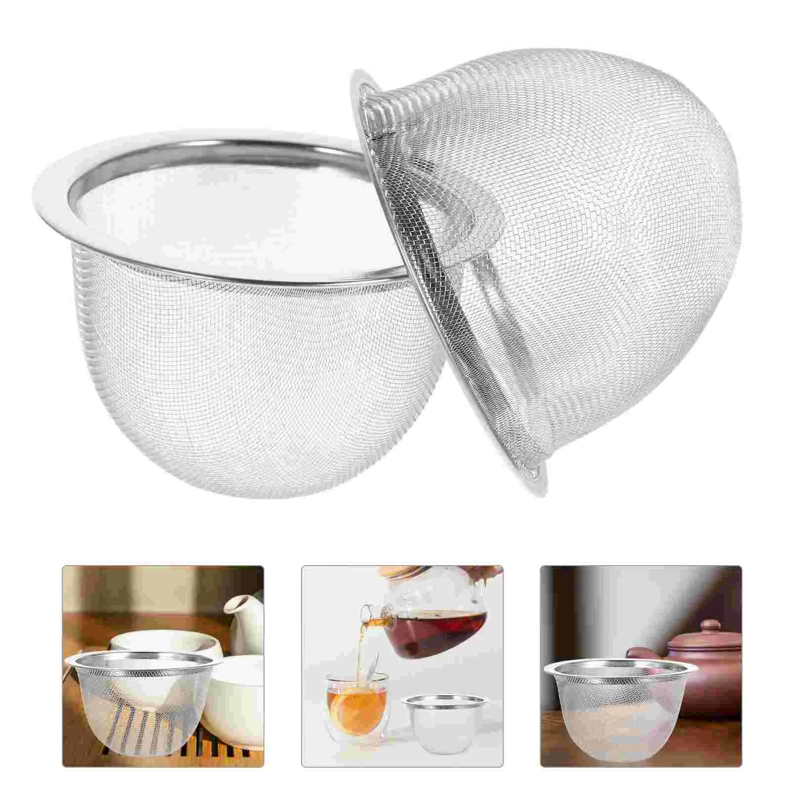 

Tea Strainer Infuser Mesh Loose Teapot Stainless Steel Filter Leaf Metal Replacement Steeper Insert Coffee Fine Pot Filters