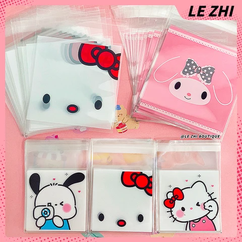 Милые пакеты для конфет MINISO Hello Kitty Mymelody 100 шт