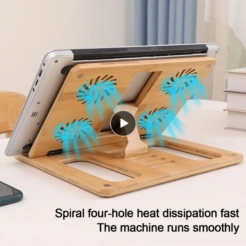 

Adjustable Holder Mini Wood Panel Bracket Foldable Portable Cooling Bracket For Desktop Laptop Heat Dissipation Notebook Stan