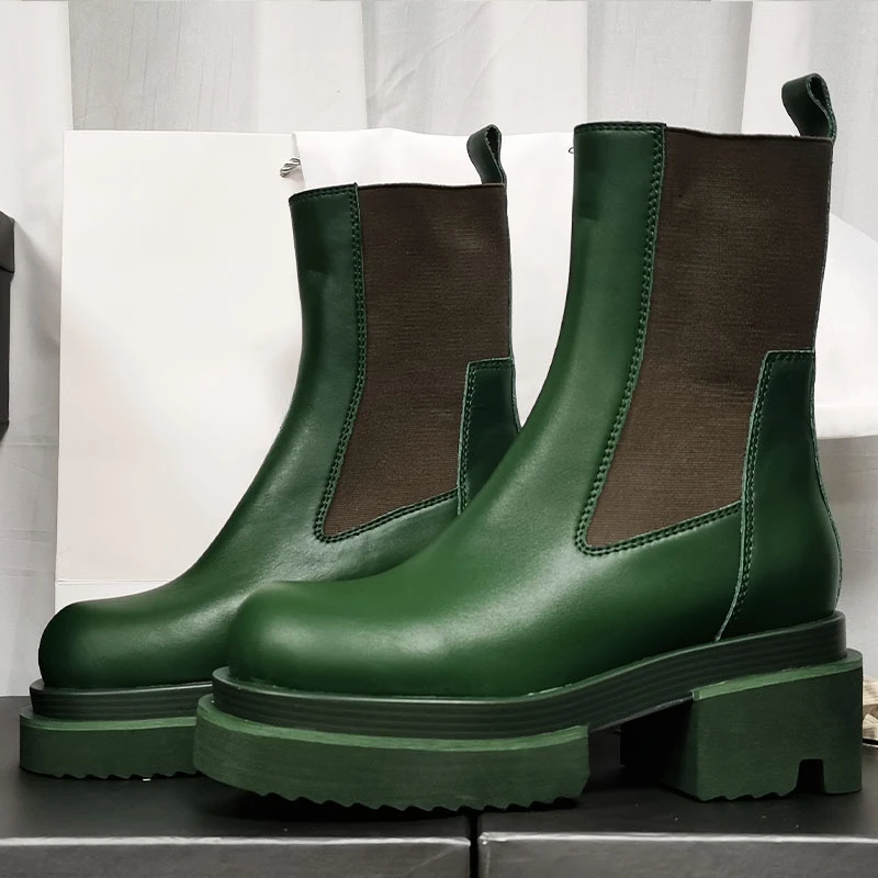 

Роскошные дизайнерские женские ботинки Rick, короткие ботинки на толстой подошве на платформе, Осень-зима, модные повседневные ботильоны Owens, рыцарские ботинки в стиле панк