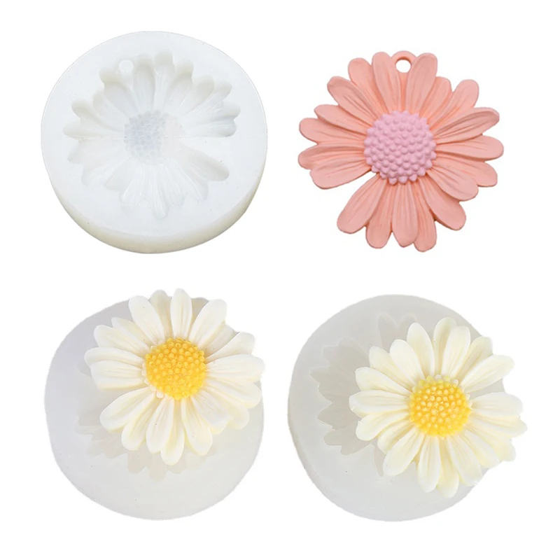 

Daisy Wild Chrysanthemum Flower Shape Silicone Mold Baking Mold Fondant Cake Decorating Tools Resin Mould