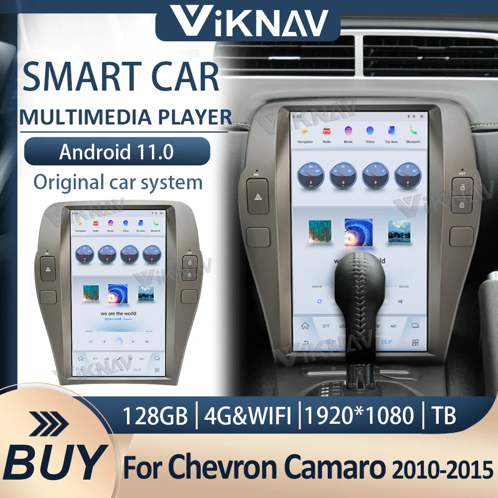 

Android 10,0 для Chevron Camaro 2010-2015 автомобильный радиоприемник, мультимедийный проигрыватель, автомобильная стереомагнитола, головное устройство DSP Carplay