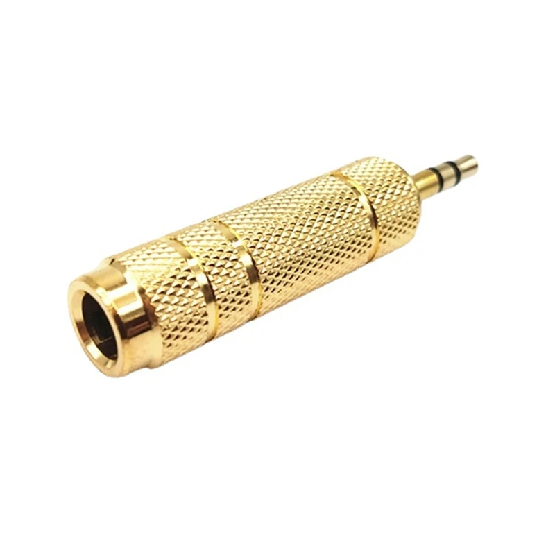 

Jack Gold Plated 3.5mm Male to 6.35 Female Adapter Connector for Headphone Audio Accessories Mixer Amplifier Plug Microphone AUX