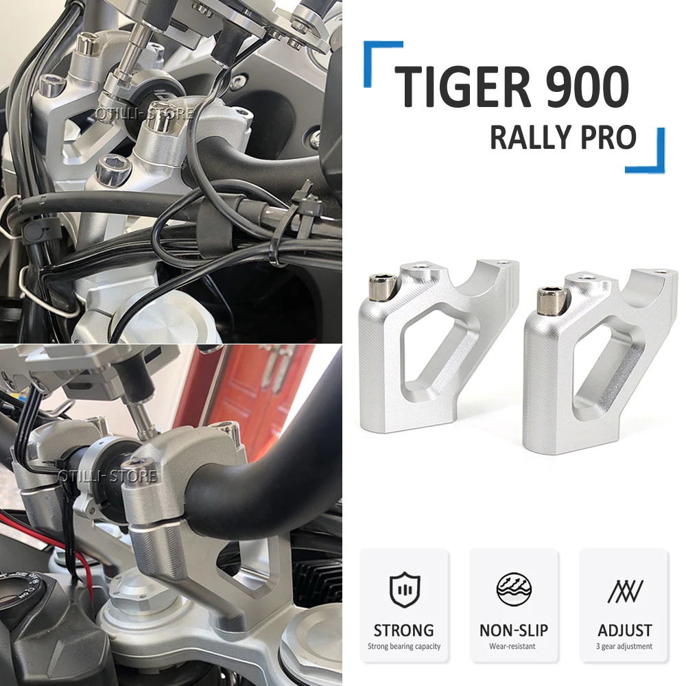 

Motorcycle Handle Bar Riser Clamp Extend Handlebar Adapter Mount With Offset For Tiger900 Tiger 900 RALLY / PRO 2020 2021