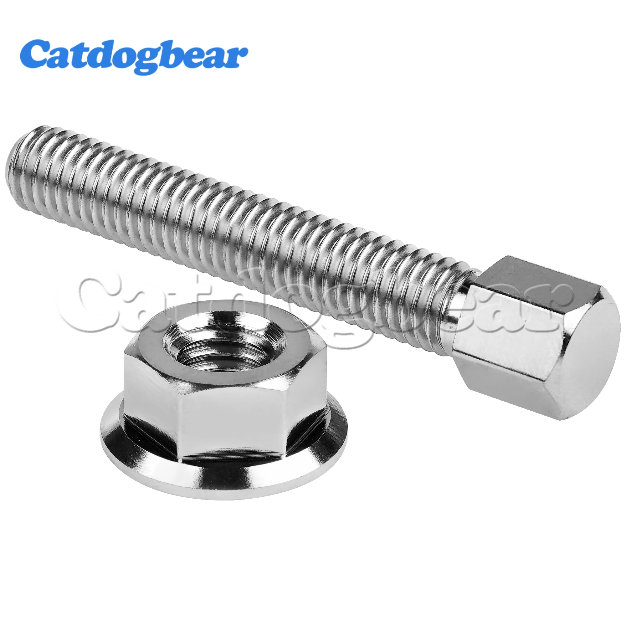 

Титановые болты Catdogbear M8/M10x47 мм, винты с шестигранной головкой, фланцевая гайка для регулятора слабины цепи мотоцикла