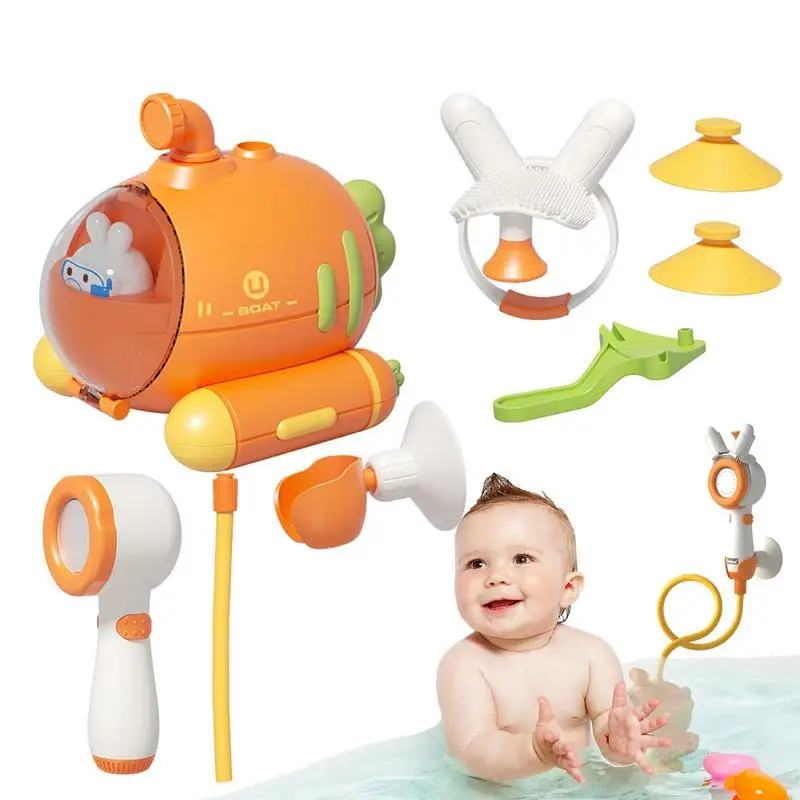 

Children's Bath Toys Electric Carrot Shower Clouds Spray Shower Kids Bathroom Swimming Toys Bath Toys Kids Submarine Toy