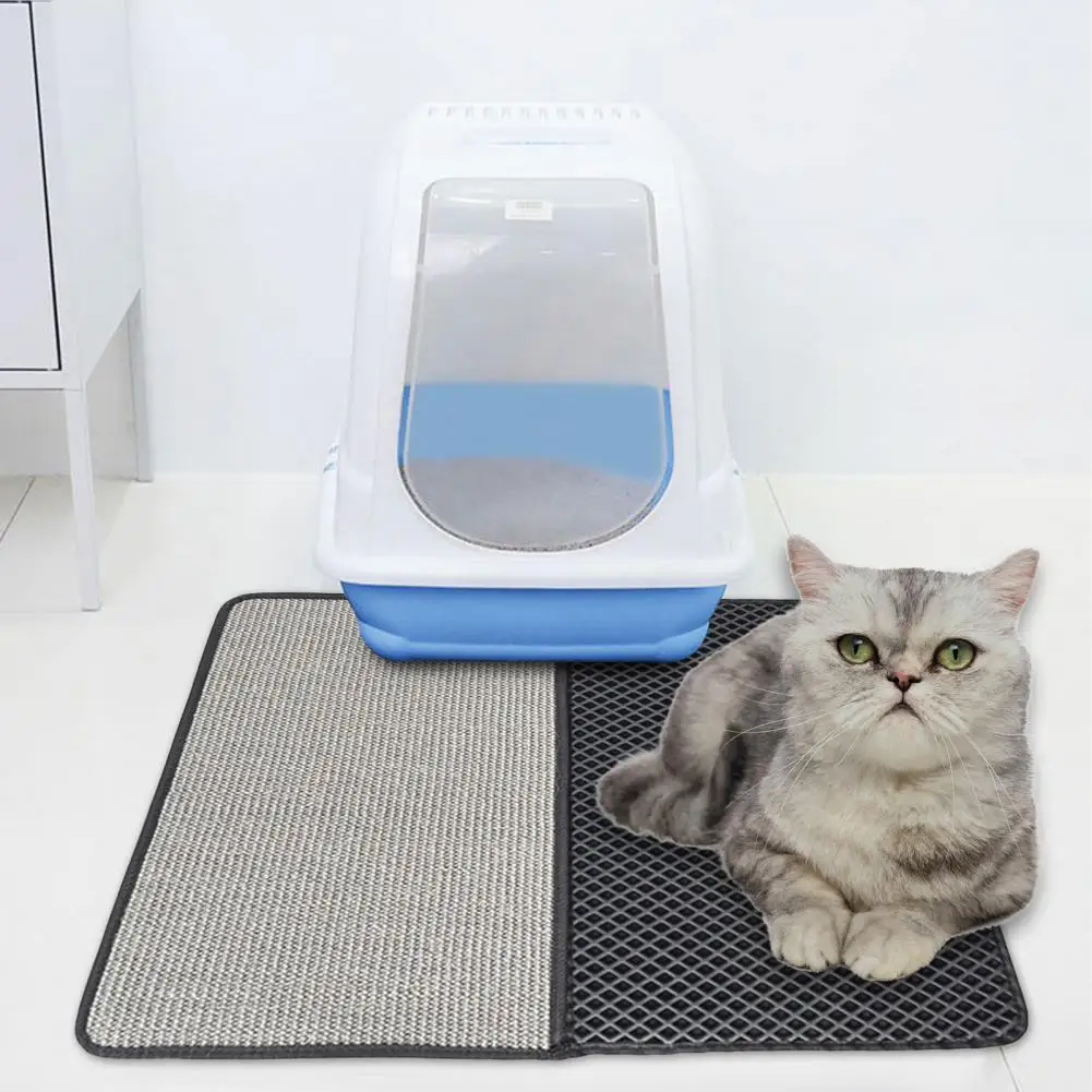 

Bite-resistant Black Color Pet Paws Cleaning Pad Litter Mat for Kitty