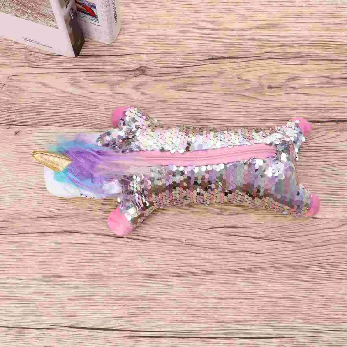 

Mermaid Sequin Bag Unicorn Paillette Stationery Storage Bag Woman Pouch Coin Purse School Office Supplies