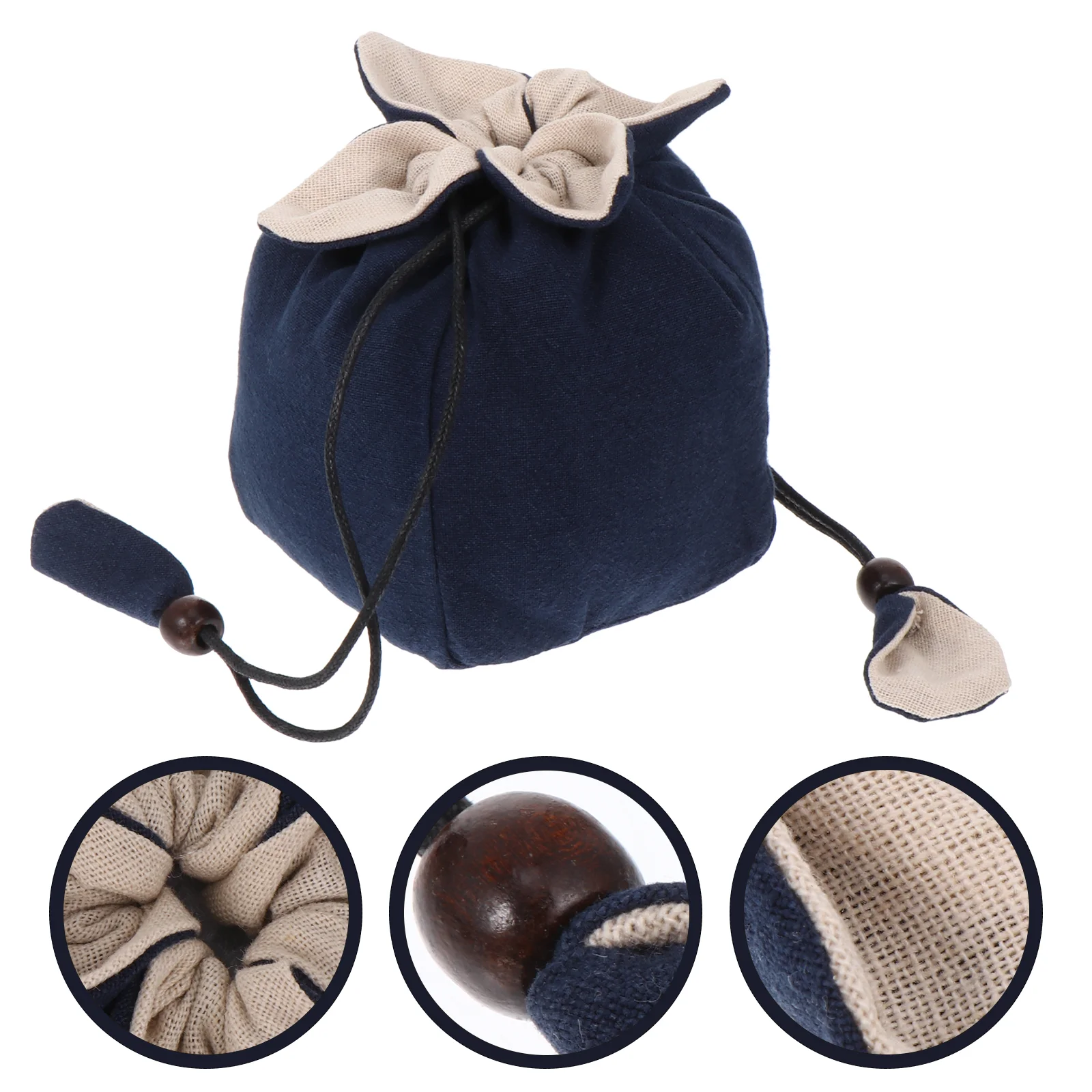 

Tea Set Storage Teaware Portable Teapot Cup Travel Cotton Linen Drawstring Water Fu Teacups Teacup Gaiwan Case