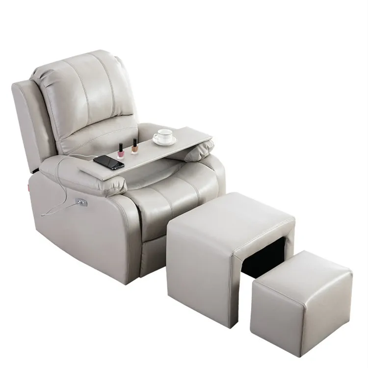 

Comfortable radian popular small family leather single electric cheap eyelash living room furniture beauty salon function sofa