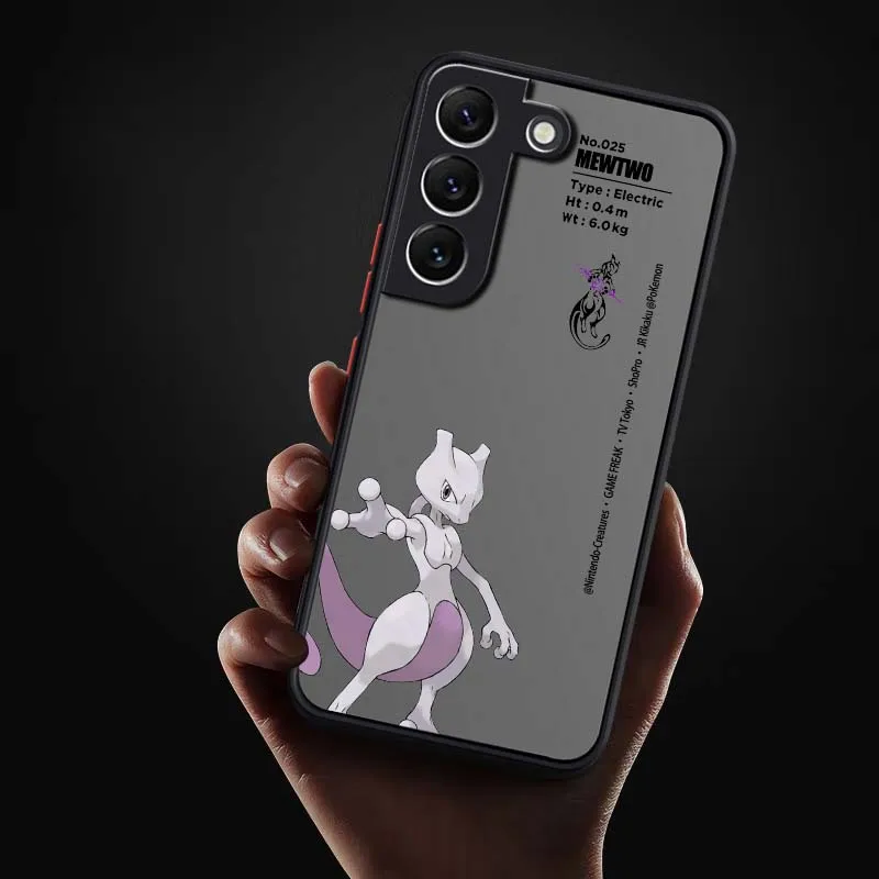 P-Pokemons Gengars Pikachus For Samsung Galaxy S25 S24 S23 S22 S21 S20 S10 S9 Ultra Plus FE 5G Frosted Translucent Phone Case