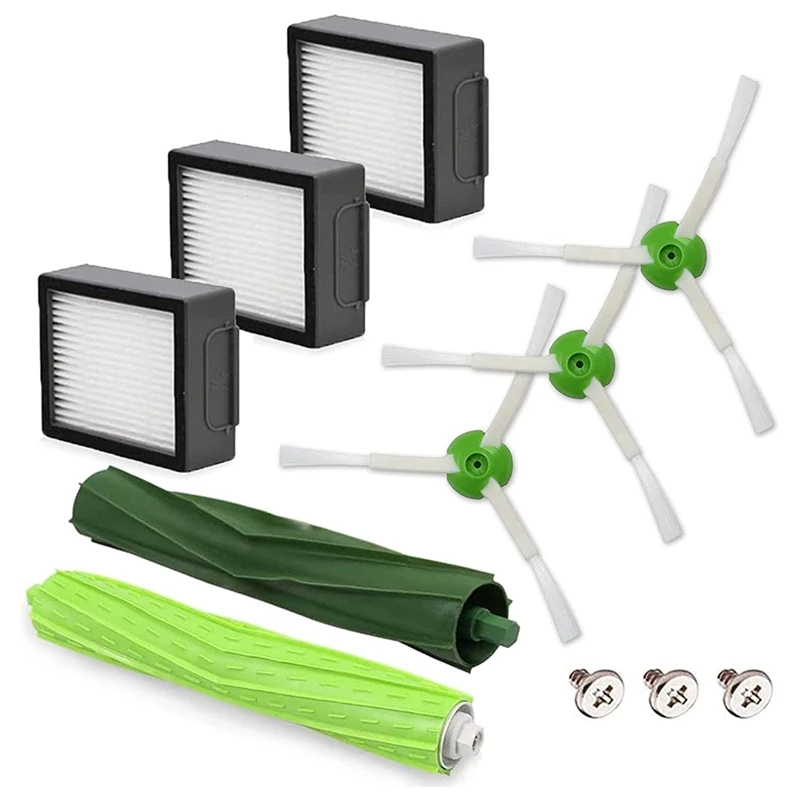 

Roller Brush Filter Side Brush With Screw For Roomba Replacement Parts Compatible With Irobot Roomba E, I, & J Series Kit