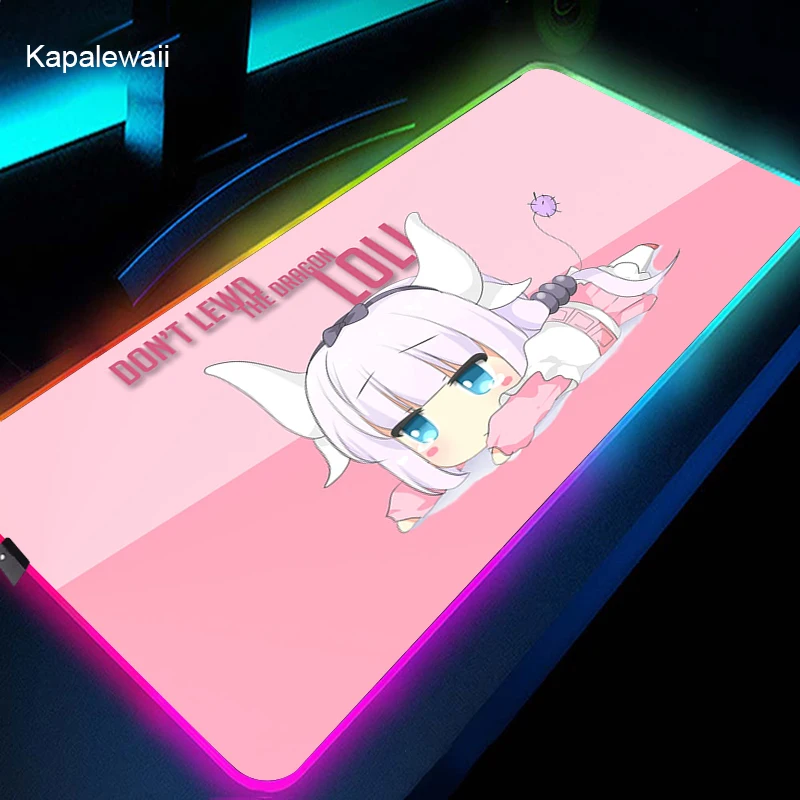 

RGB Large Gaming Mouse Pad Kanna Cute Anime Mousepad Non-slip Rubber Desk Mat Computer Pad Keyboard Pad Laptop Notebook Pad