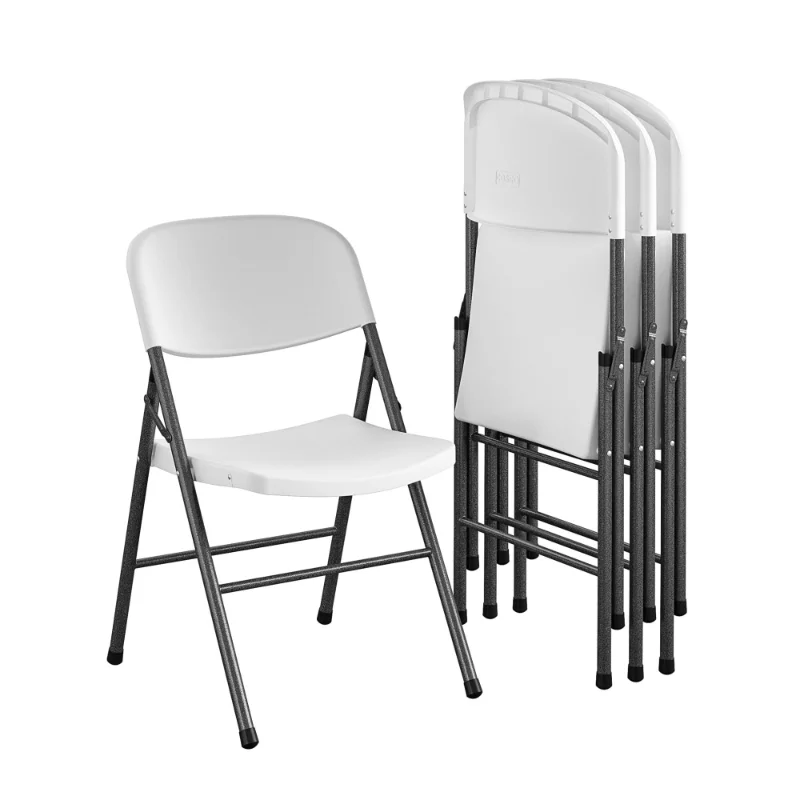 

Mainstays 4PCS Premium Resin Portable Conference White Folding Chair Set