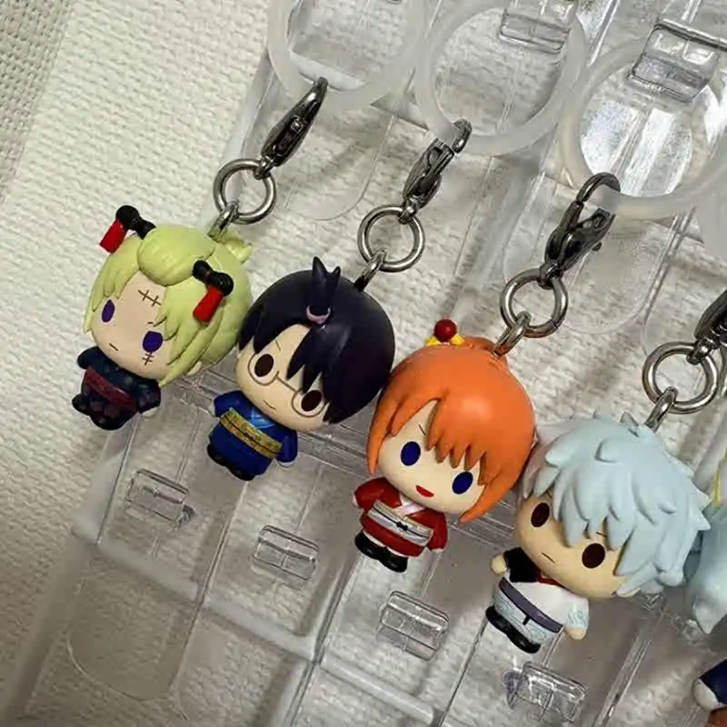 Фото Брелок-подвеска Bandai Gashapon Gintama Yoshiwara Enjou в стиле чиби для фанатов аниме, коллекционный декоративный сувенир. №1