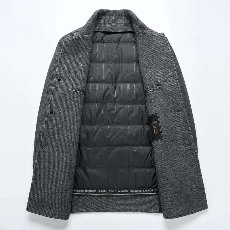 KaiHaoShi мужское кашемировое пальто куртка среднего возраста в стиле отца