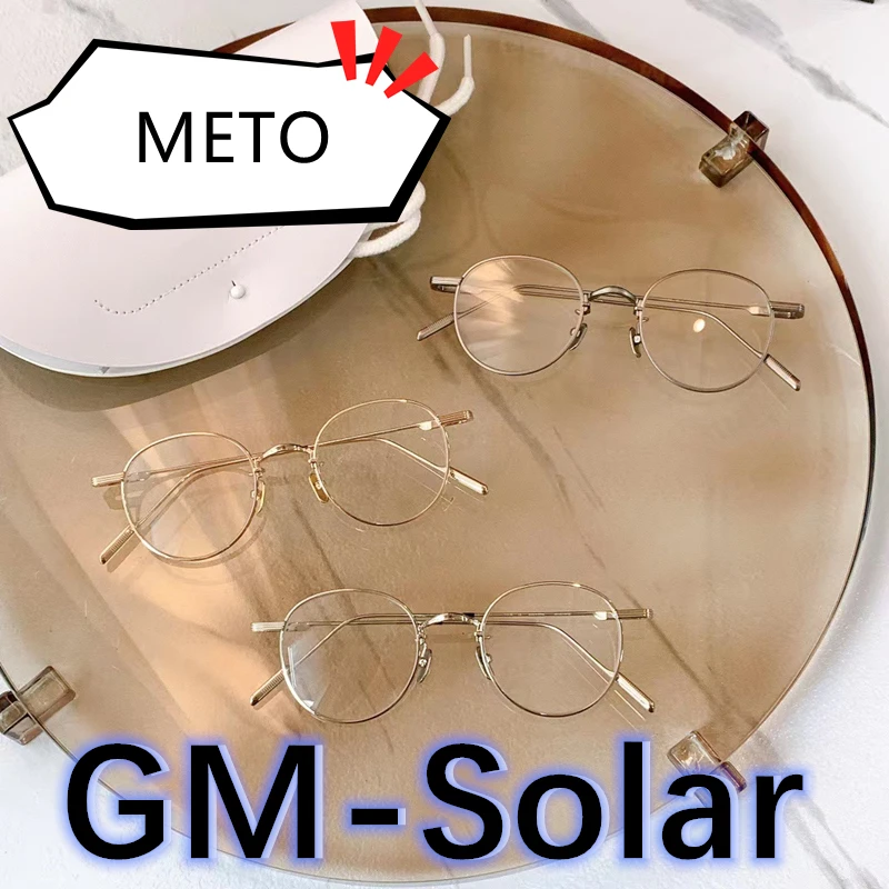 

GENTLE Brand Solar Eyawear Monst METO Optical EyeGlasses Alloy Round Frame Women Men Reading Myopia Prescription Glasses GM