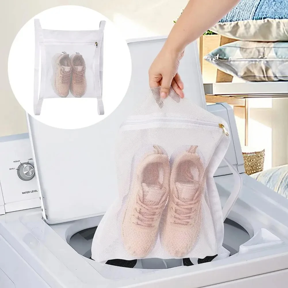 

Dryer Mesh Bag Laundry Quick Zipper Closure Reusable Tear-Resistant Large Capacity Breathable Wash Clothes Shoes Storage Bag