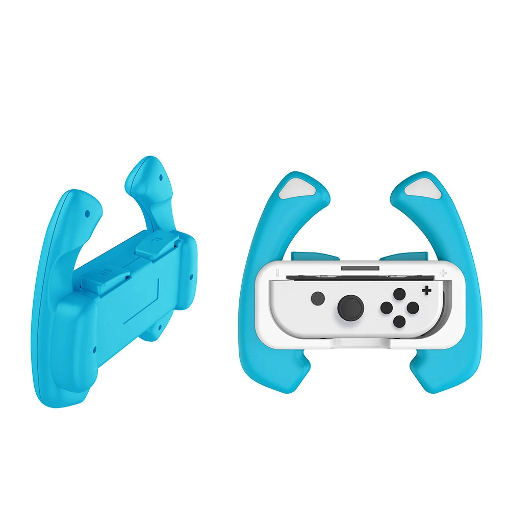 

2PCS For Nintendo Switch OLED Left Right Steering Wheel Grips Switch Joycon Small Handle Controller Cartoon Game Steering Wheel