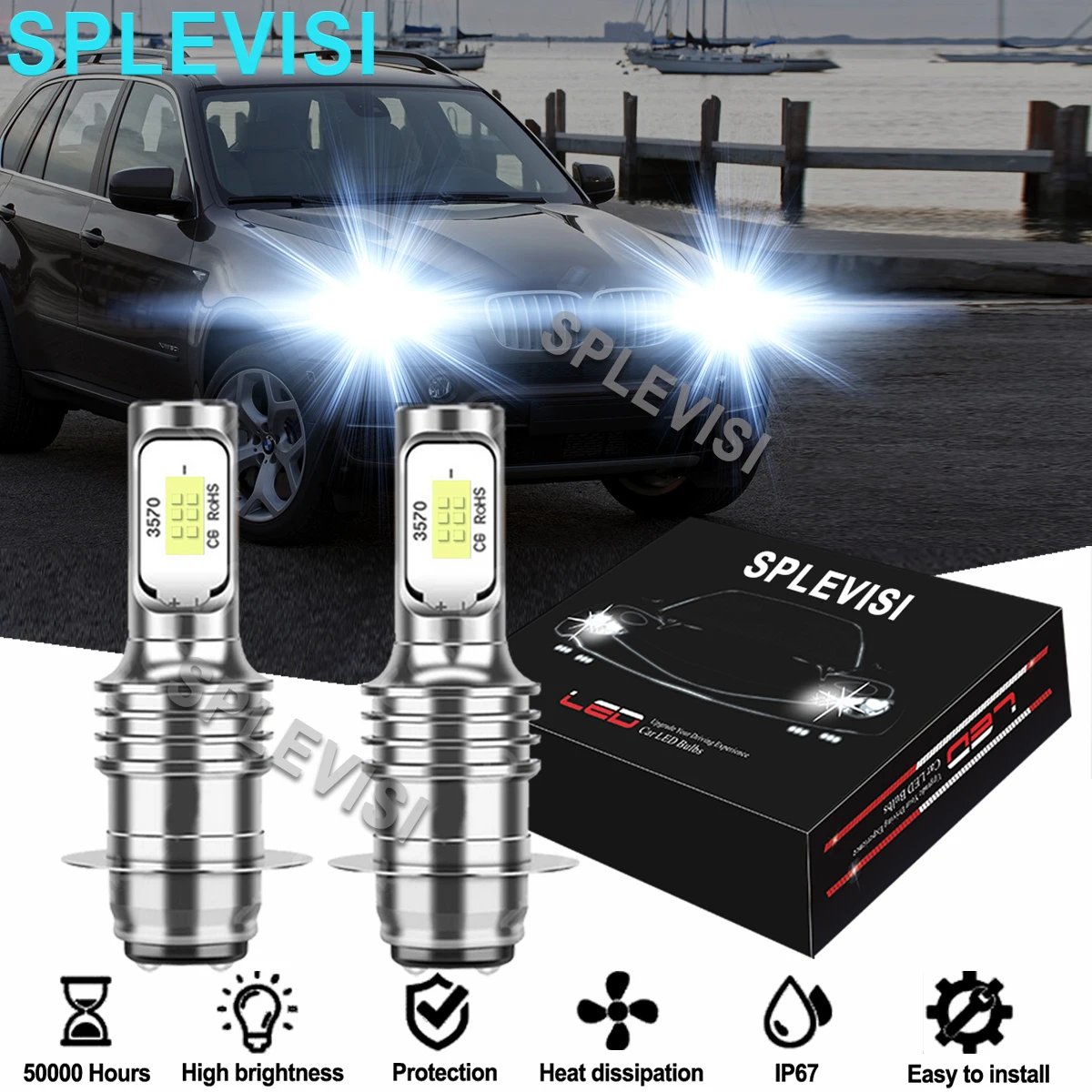 

2x LED Parking Light Side Light 6000K White For BMW Saloon GT Estate BMW 3 series F30 F31 F34 Citroen C4 Grand Picasso 2007-13