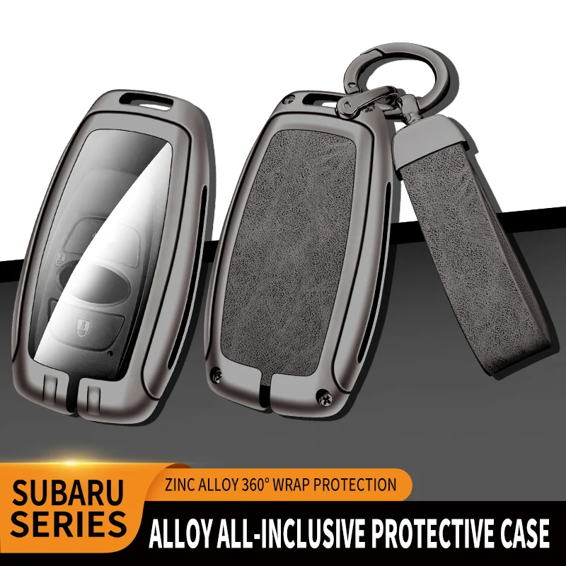 

Zinc Alloy Leather TPU Car Smart Remote Key Bag For Subaru Forester XV Outback BRZ Legacy 2022 2020 2019 2018 2017 Accessories