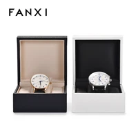 light luxury black and white pu leather watch box watch gift packaging counter display storage box jewelry box gift