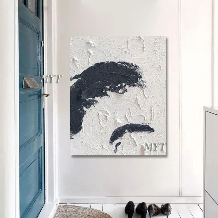 100% ручная работа абстрактный нож Толстая текстурированная картина маслом на