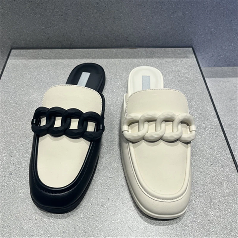 

2023 flat spring designer shoes baotou slippers small mill female shoes