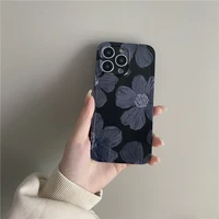 fashion cute bright flowers female delicate feel soft case for iphone 11 12 13 pro max 7 8 plus xr x xs anti drop cover fundas