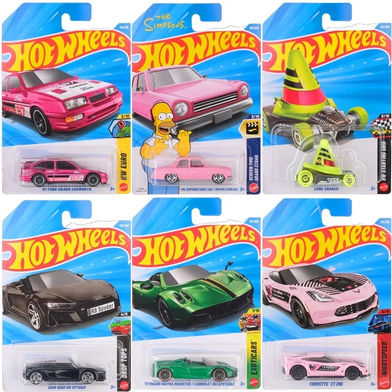 Фото Коллекционная модель автомобиля Hot Wheels 1/64 Mainline Series E Case SIMPSONS PAGANI AUDI MAZDA DODGE, литая под давлением №1